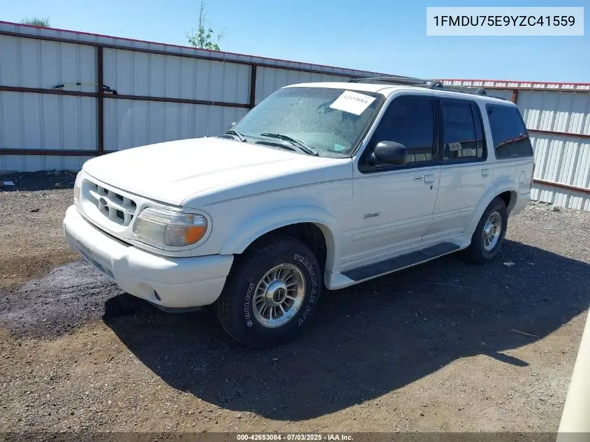 2000 Ford Explorer Limited VIN: 1FMDU75E9YZC41559 Lot: 42653084