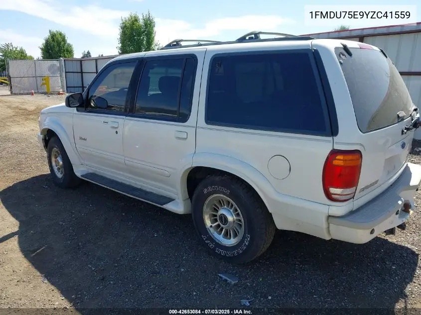 2000 Ford Explorer Limited VIN: 1FMDU75E9YZC41559 Lot: 42653084