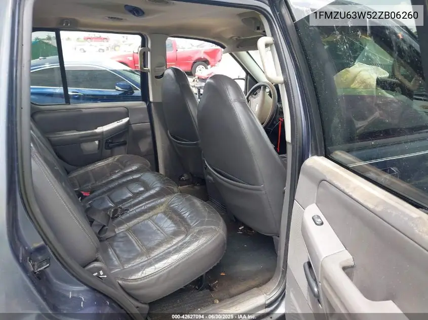 2002 Ford Explorer Xlt VIN: 1FMZU63W52ZB06260 Lot: 42627094