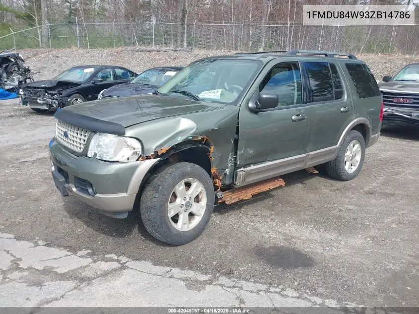 2003 Ford Explorer Eddie Bauer VIN: 1FMDU84W93ZB14786 Lot: 42045157