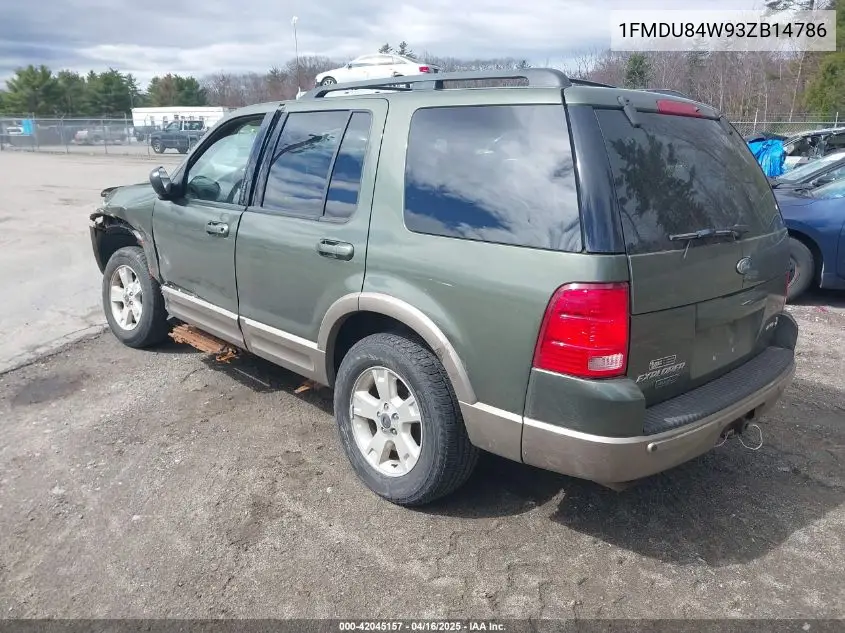 2003 Ford Explorer Eddie Bauer VIN: 1FMDU84W93ZB14786 Lot: 42045157