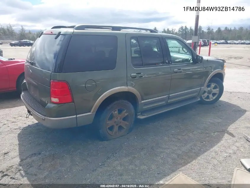 2003 Ford Explorer Eddie Bauer VIN: 1FMDU84W93ZB14786 Lot: 42045157