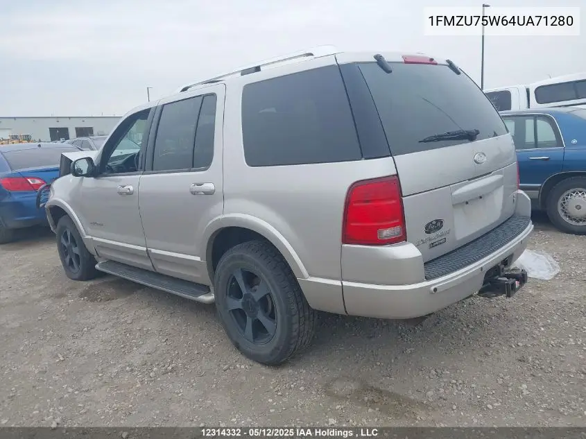 2004 Ford Explorer Limited VIN: 1FMZU75W64UA71280 Lot: 12314332