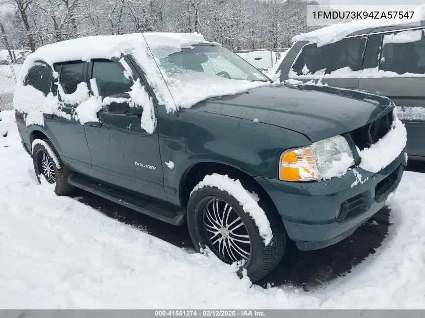 2004 Ford Explorer Nbx/Xlt VIN: 1FMDU73K94ZA57547 Lot: 41551274
