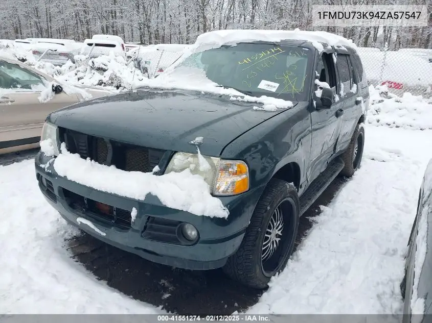 2004 Ford Explorer Nbx/Xlt VIN: 1FMDU73K94ZA57547 Lot: 41551274