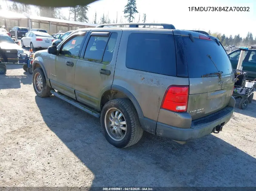 2004 Ford Explorer VIN: 1FMDU73K84ZA70032 Lot: 41990961