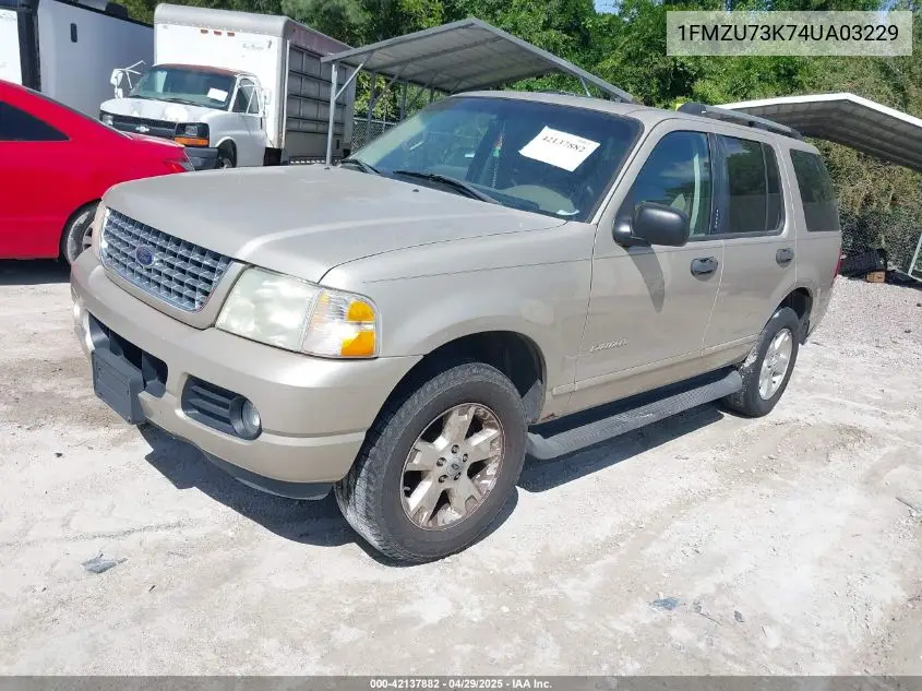 2004 Ford Explorer Nbx/Xlt VIN: 1FMZU73K74UA03229 Lot: 42137882