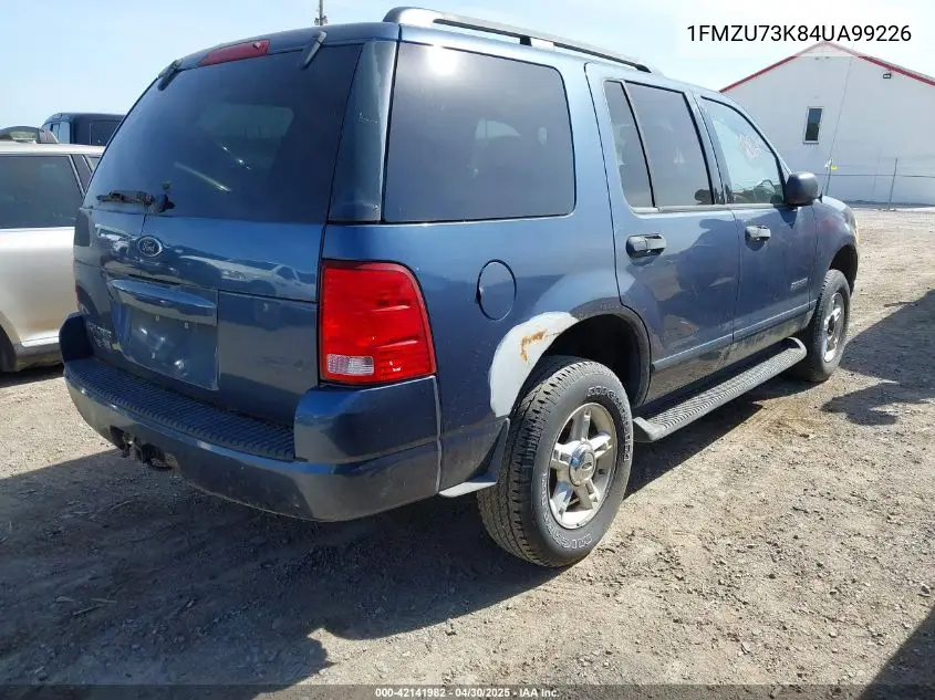 2004 Ford Explorer Nbx/Xlt VIN: 1FMZU73K84UA99226 Lot: 42141982