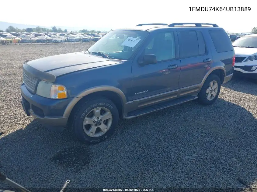2004 Ford Explorer Eddie Bauer VIN: 1FMDU74K64UB13889 Lot: 42146202