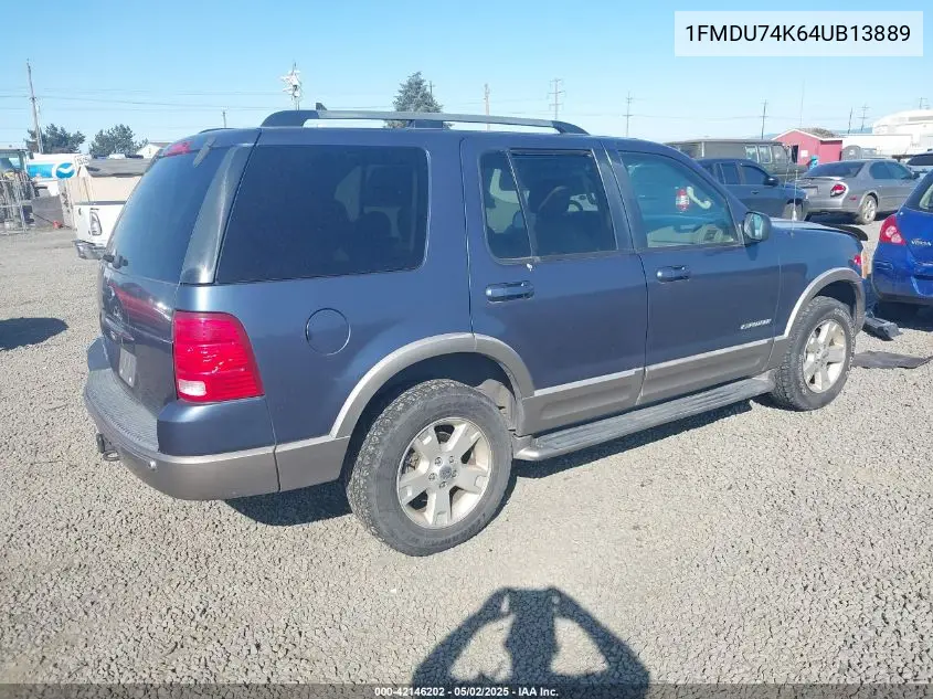 2004 Ford Explorer Eddie Bauer VIN: 1FMDU74K64UB13889 Lot: 42146202