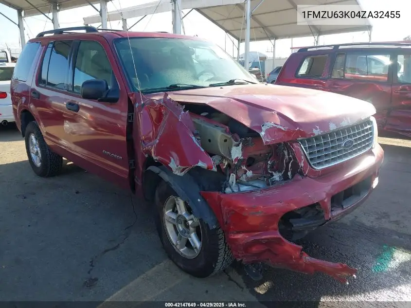 2004 Ford Explorer Xlt VIN: 1FMZU63K04ZA32455 Lot: 42147649