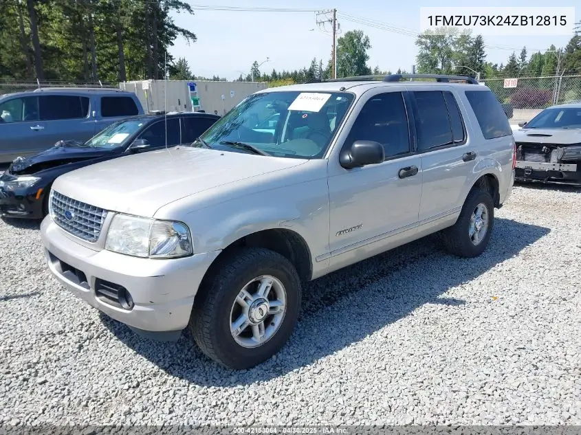 2004 Ford Explorer Nbx/Xlt VIN: 1FMZU73K24ZB12815 Lot: 42153064