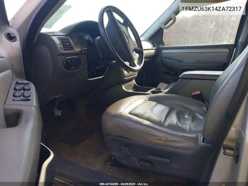 2004 Ford Explorer Xlt VIN: 1FMZU63K14ZA72317 Lot: 42154290