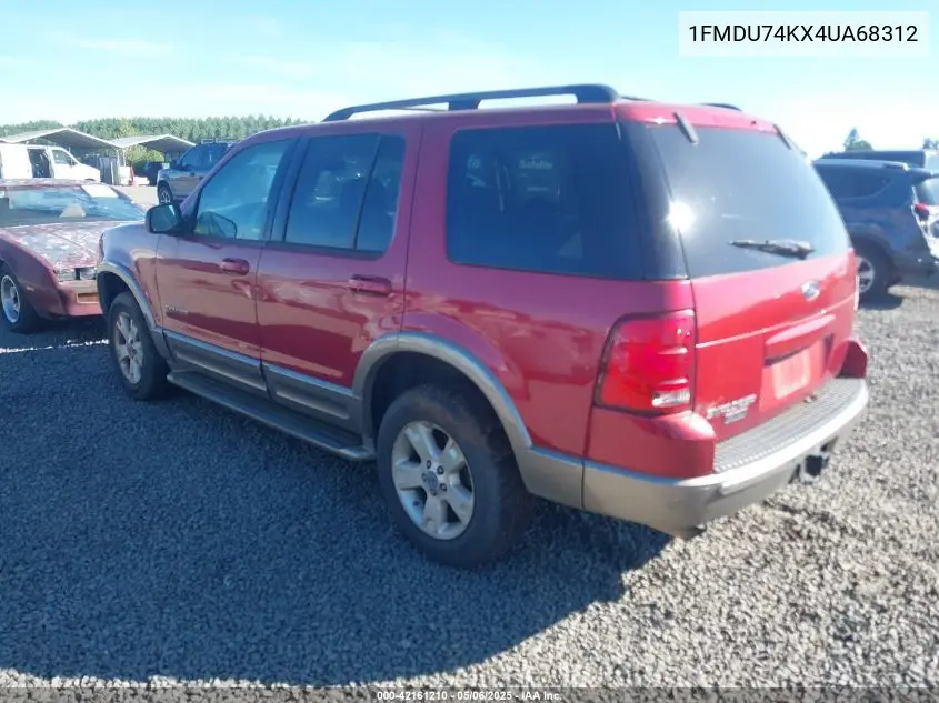 2004 Ford Explorer Eddie Bauer VIN: 1FMDU74KX4UA68312 Lot: 42161210
