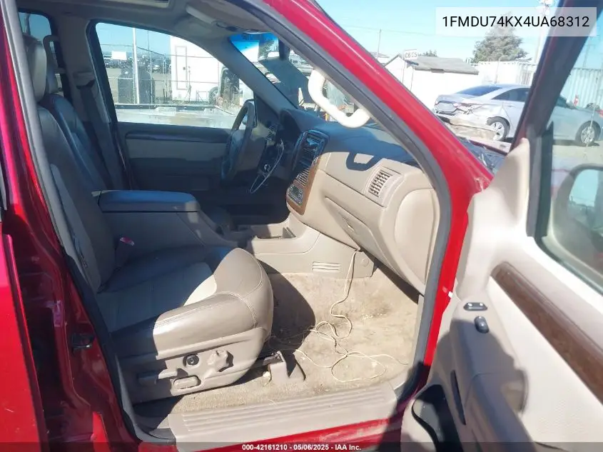 2004 Ford Explorer Eddie Bauer VIN: 1FMDU74KX4UA68312 Lot: 42161210
