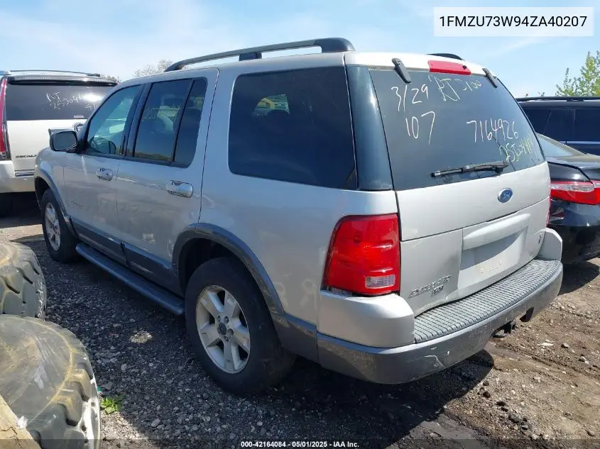 2004 Ford Explorer Nbx/Xlt VIN: 1FMZU73W94ZA40207 Lot: 42164084
