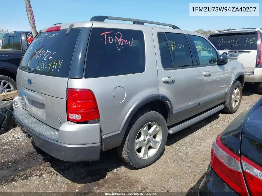 2004 Ford Explorer Nbx/Xlt VIN: 1FMZU73W94ZA40207 Lot: 42164084