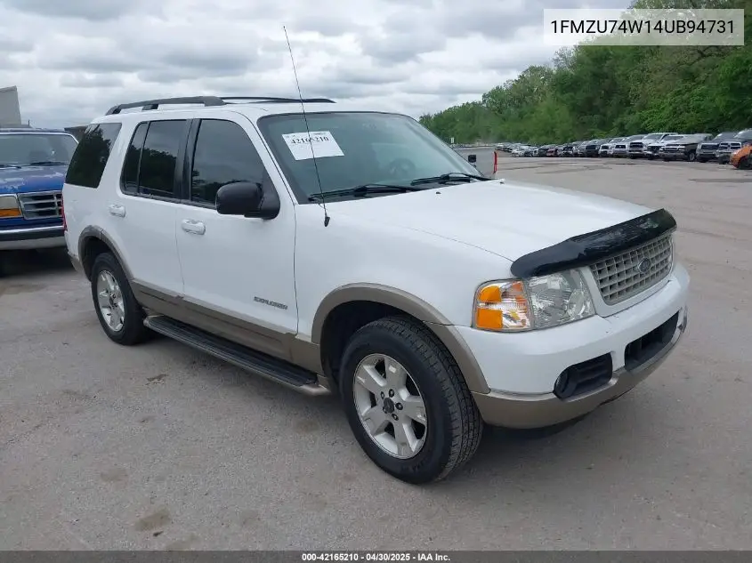 2004 Ford Explorer Eddie Bauer VIN: 1FMZU74W14UB94731 Lot: 42165210