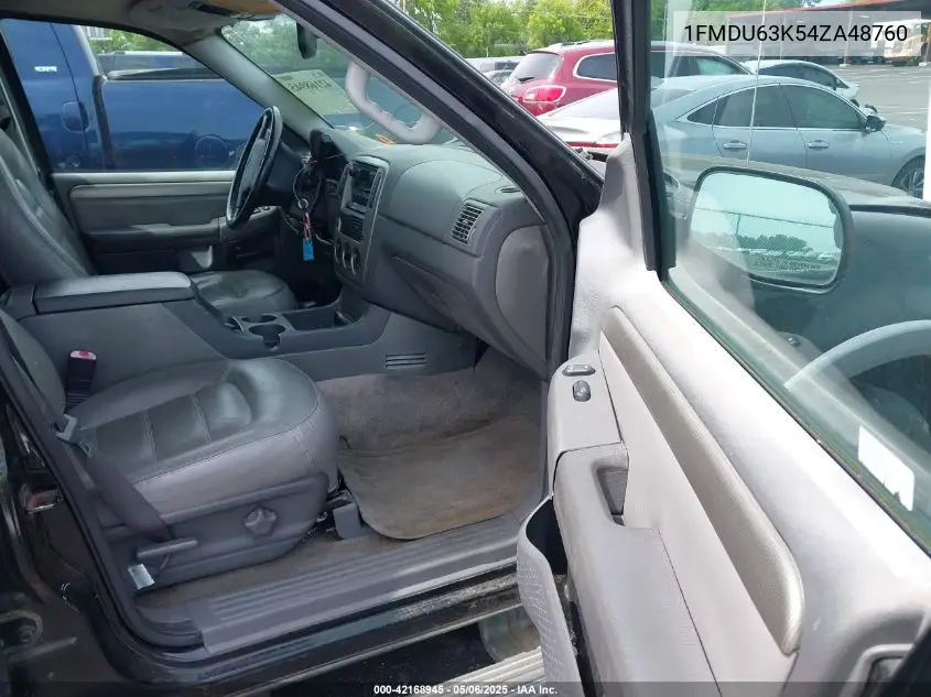 2004 Ford Explorer Xlt VIN: 1FMDU63K54ZA48760 Lot: 42168945
