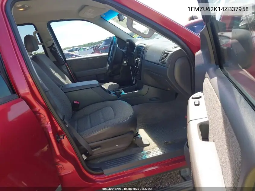 2004 Ford Explorer Xls VIN: 1FMZU62K14ZB37958 Lot: 42213720