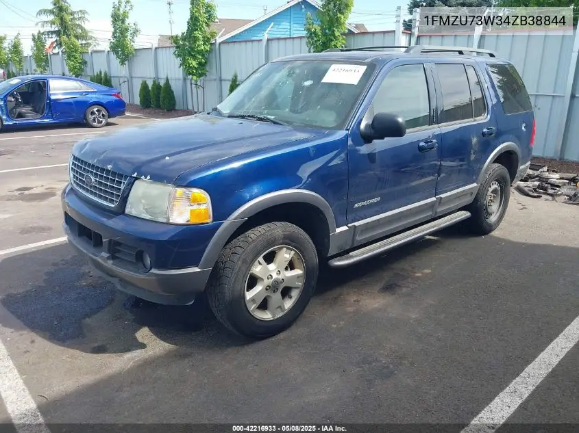 2004 Ford Explorer Nbx/Xlt VIN: 1FMZU73W34ZB38844 Lot: 42216933