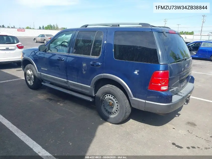 2004 Ford Explorer Nbx/Xlt VIN: 1FMZU73W34ZB38844 Lot: 42216933