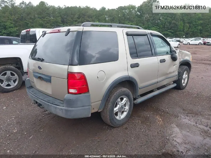 2004 Ford Explorer Xls VIN: 1FMZU62K64UC18810 Lot: 42244442