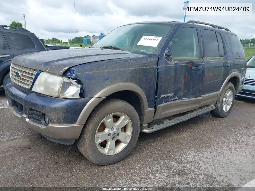 2004 Ford Explorer Eddie Bauer VIN: 1FMZU74W94UB24409 Lot: 42244961