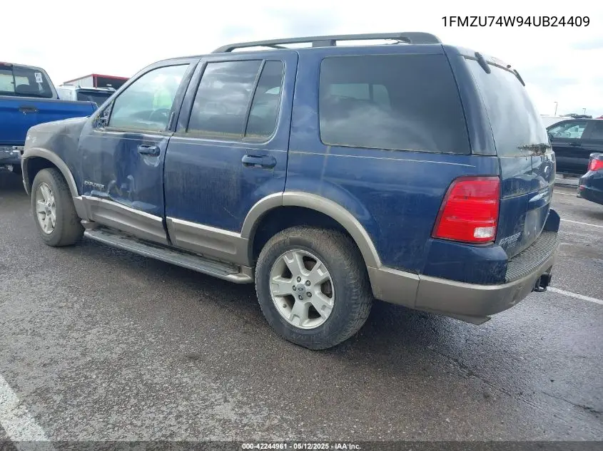 2004 Ford Explorer Eddie Bauer VIN: 1FMZU74W94UB24409 Lot: 42244961