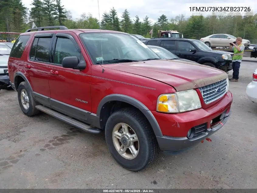 2004 Ford Explorer Nbx/Xlt VIN: 1FMZU73K34ZB23726 Lot: 42274070