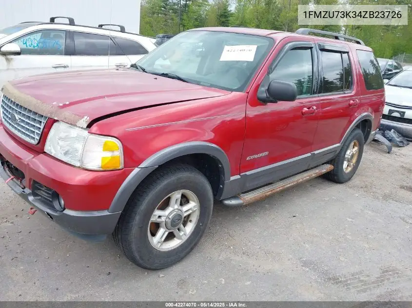 2004 Ford Explorer Nbx/Xlt VIN: 1FMZU73K34ZB23726 Lot: 42274070