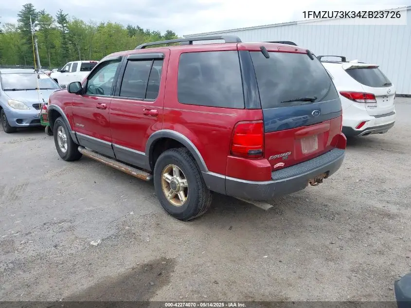 2004 Ford Explorer Nbx/Xlt VIN: 1FMZU73K34ZB23726 Lot: 42274070