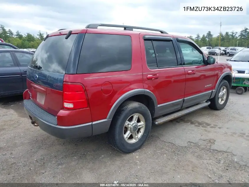 2004 Ford Explorer Nbx/Xlt VIN: 1FMZU73K34ZB23726 Lot: 42274070