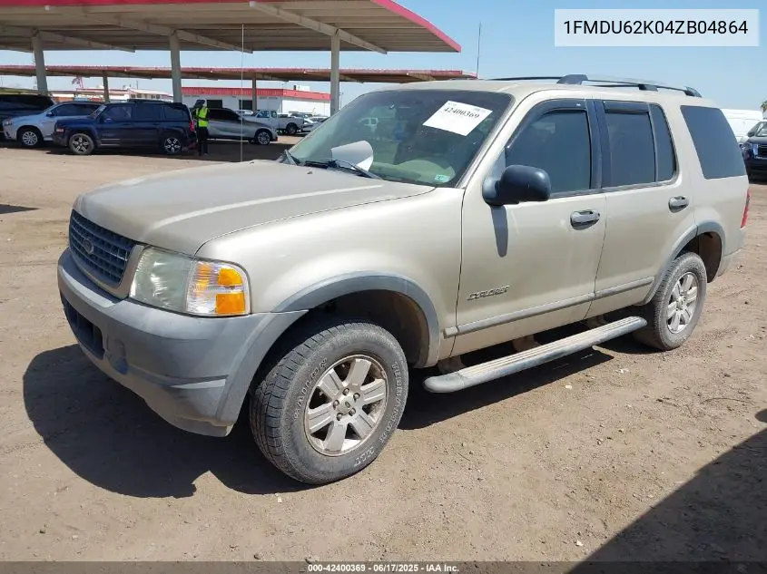 2004 Ford Explorer Xls VIN: 1FMDU62K04ZB04864 Lot: 42400369