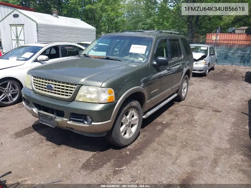 2004 Ford Explorer Eddie Bauer VIN: 1FMZU64K34UB56618 Lot: 42446192
