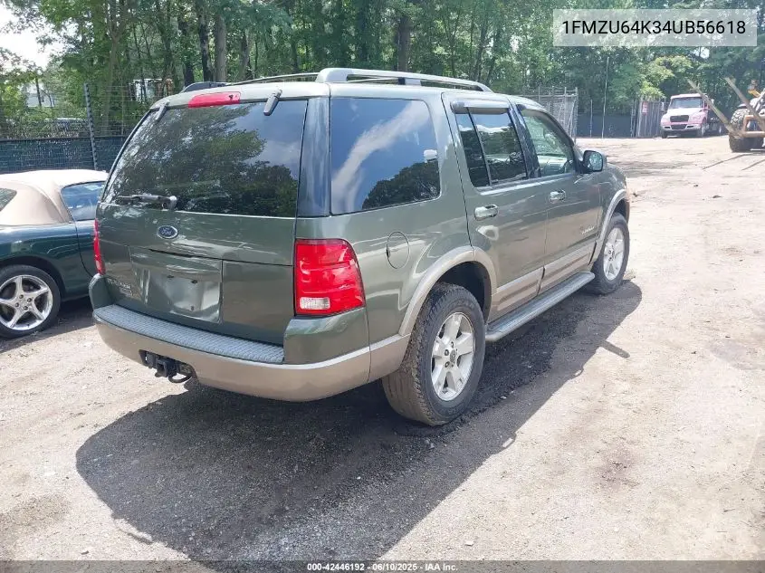 2004 Ford Explorer Eddie Bauer VIN: 1FMZU64K34UB56618 Lot: 42446192