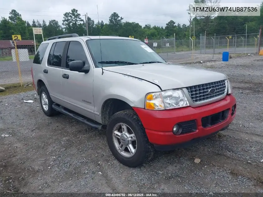 2004 Ford Explorer Xlt VIN: 1FMZU63W74UB87536 Lot: 42498752