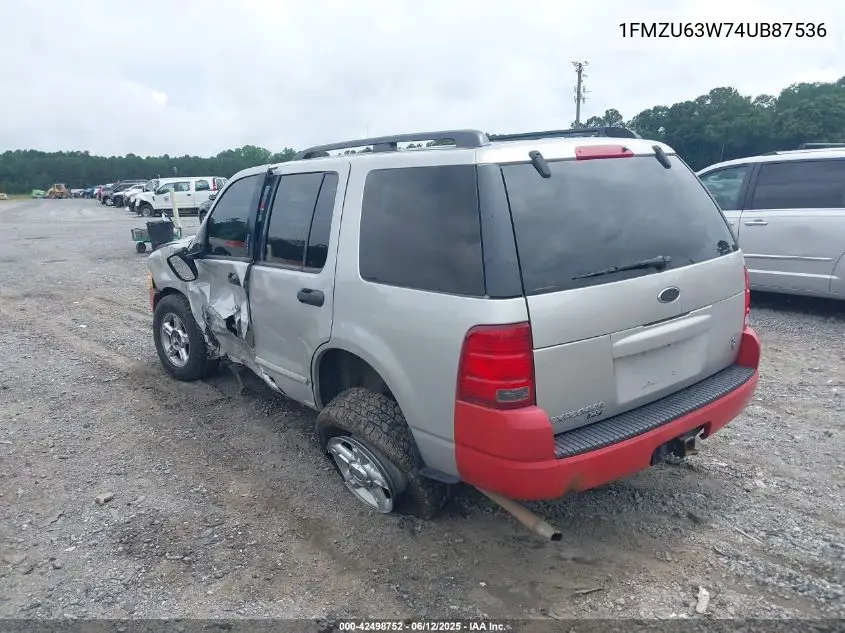 2004 Ford Explorer Xlt VIN: 1FMZU63W74UB87536 Lot: 42498752