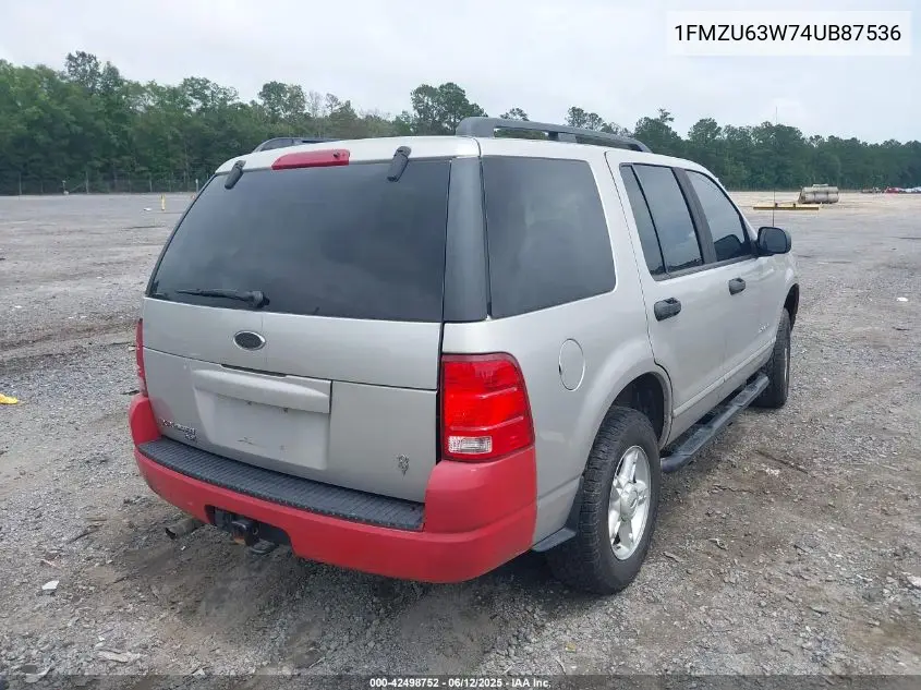 2004 Ford Explorer Xlt VIN: 1FMZU63W74UB87536 Lot: 42498752