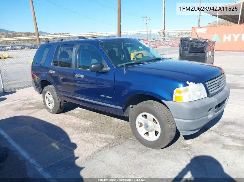 2004 Ford Explorer Xls VIN: 1FMZU62K94ZA11525 Lot: 42510033
