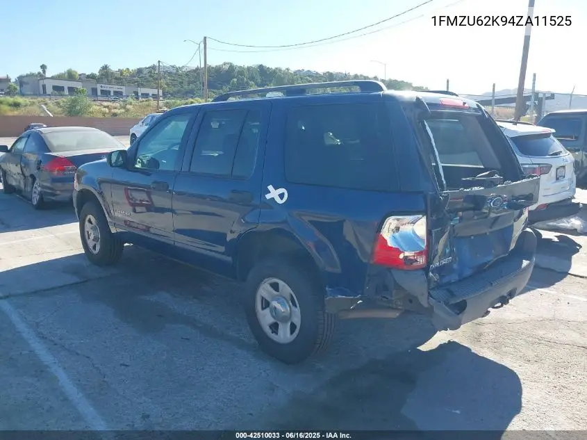2004 Ford Explorer Xls VIN: 1FMZU62K94ZA11525 Lot: 42510033