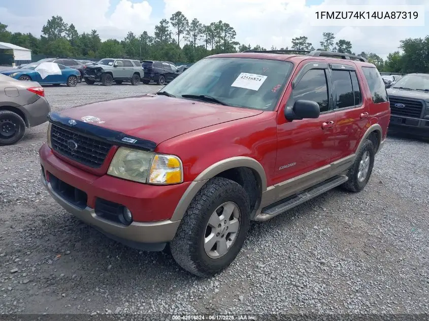 2004 Ford Explorer Eddie Bauer VIN: 1FMZU74K14UA87319 Lot: 42516824