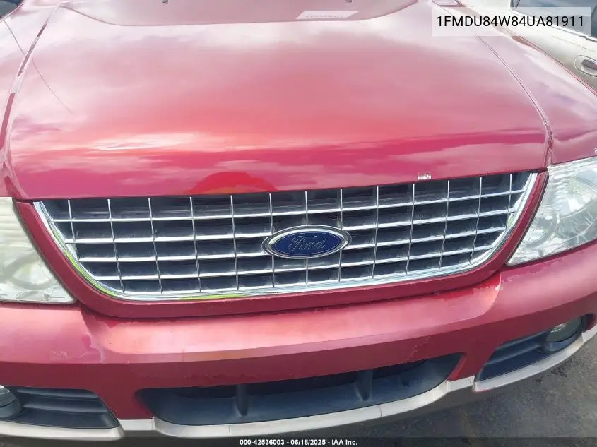 2004 Ford Explorer Eddie Bauer VIN: 1FMDU84W84UA81911 Lot: 42536003