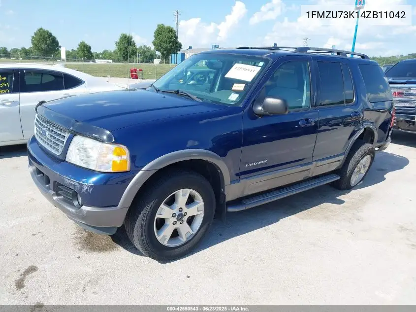 2004 Ford Explorer Nbx/Xlt VIN: 1FMZU73K14ZB11042 Lot: 42550543