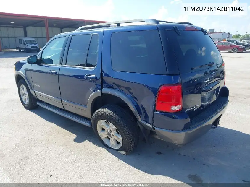 2004 Ford Explorer Nbx/Xlt VIN: 1FMZU73K14ZB11042 Lot: 42550543
