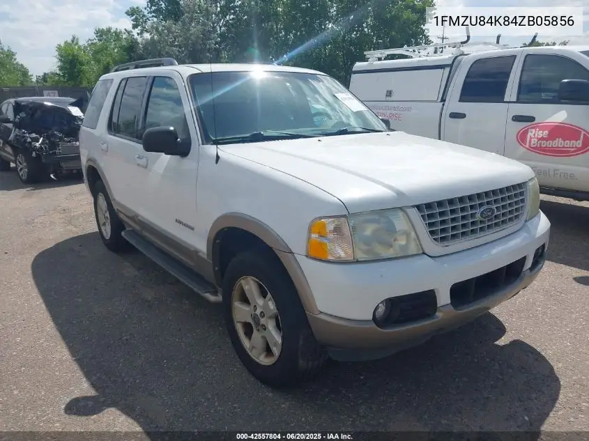 2004 Ford Explorer Eddie Bauer VIN: 1FMZU84K84ZB05856 Lot: 42557804