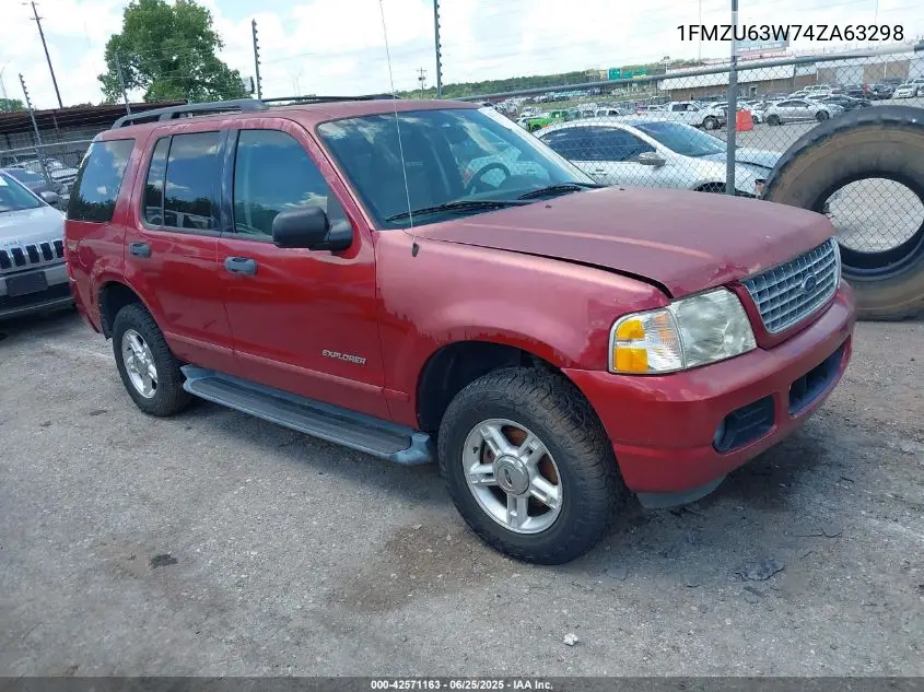 2004 Ford Explorer Xlt VIN: 1FMZU63W74ZA63298 Lot: 42571163