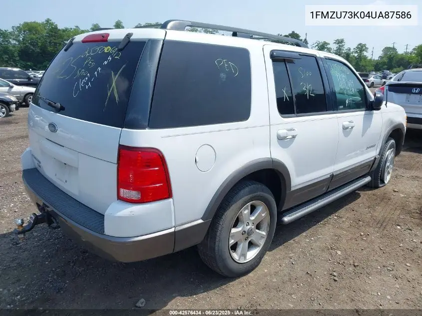 2004 Ford Explorer Nbx/Xlt VIN: 1FMZU73K04UA87586 Lot: 42576434