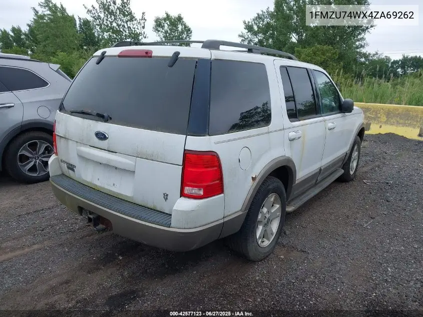 2004 Ford Explorer Eddie Bauer VIN: 1FMZU74WX4ZA69262 Lot: 42577123