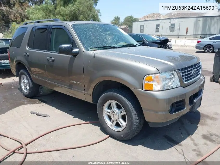 2004 Ford Explorer Xlt VIN: 1FMZU63K24ZA15690 Lot: 42583046
